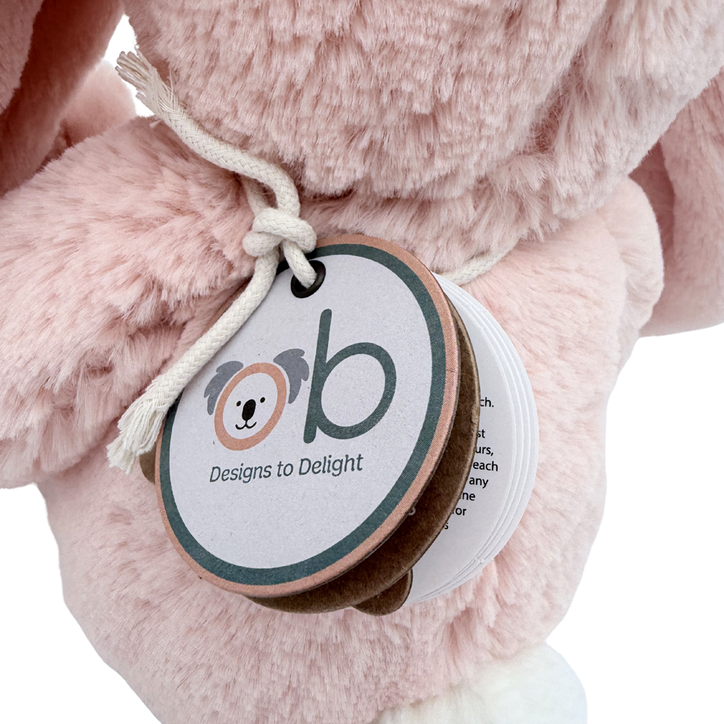 Peluche lapin ultra douce rose — 40 cm