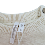 Pull enfant écru et gris motif dinosaures - 9 mois