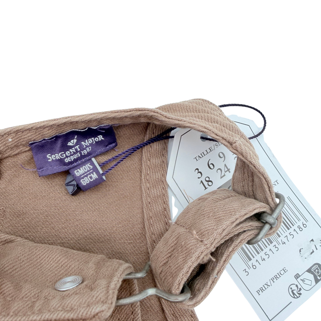 Salopette&nbsp;taupe à motif ourson - 6 mois