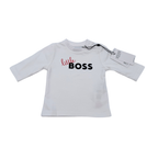 T-shirt blanc à manches longues - 1 mois