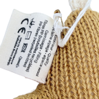 Hochet feuille à suspendre ocre – 14 cm