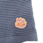 Robe pull enfant bleu marine en maille côtelée - 12 mois