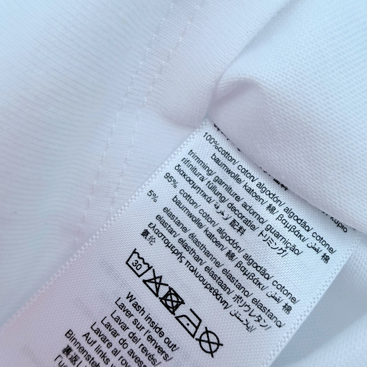 T-shirt blanc à manches longues - 1 mois