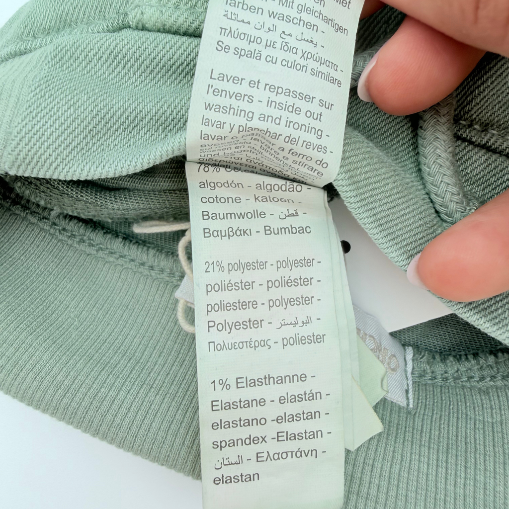 Pantalon bébé en denim vert kaki - 6 mois