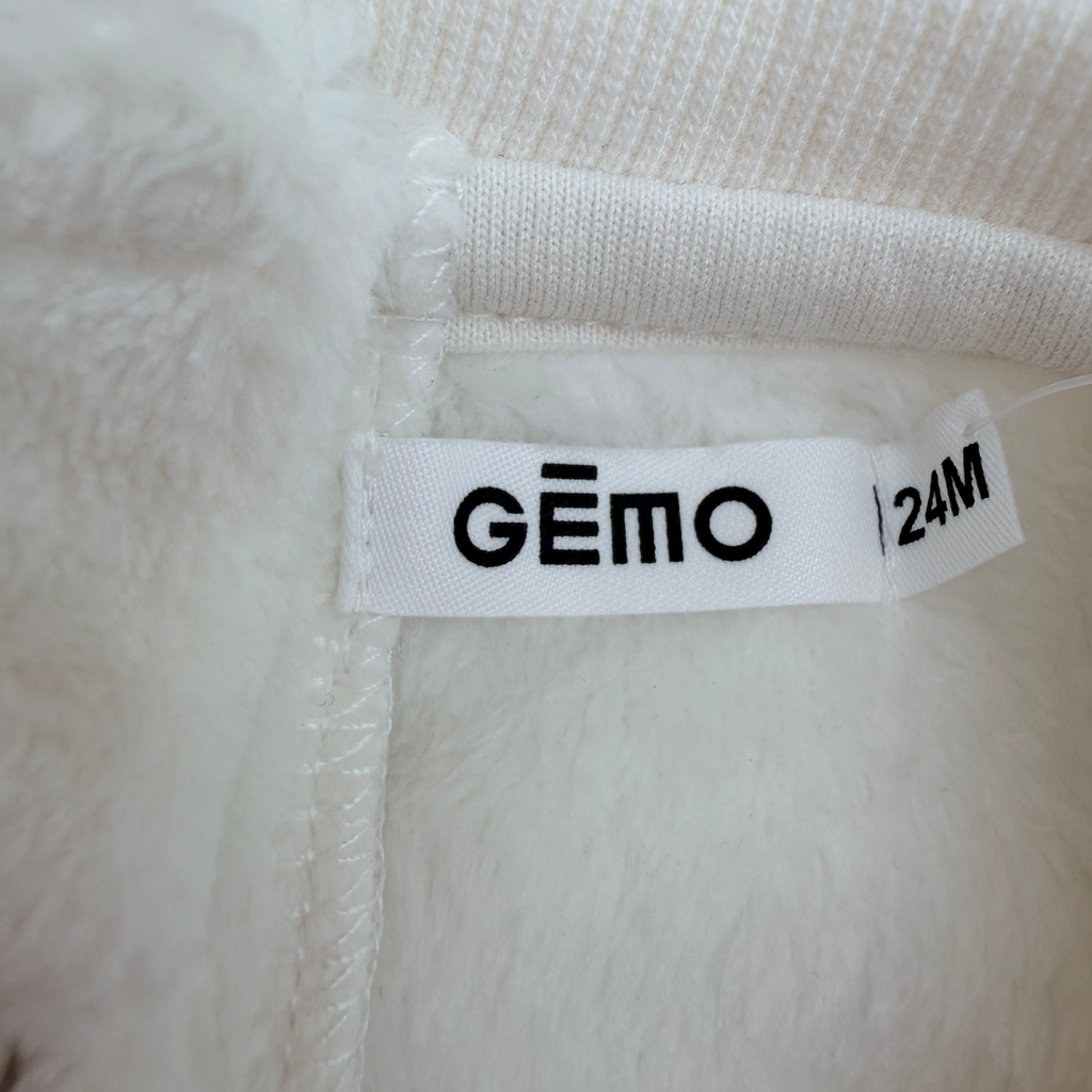 Sweat bébé écru effet peluche motif ourson – 24 mois