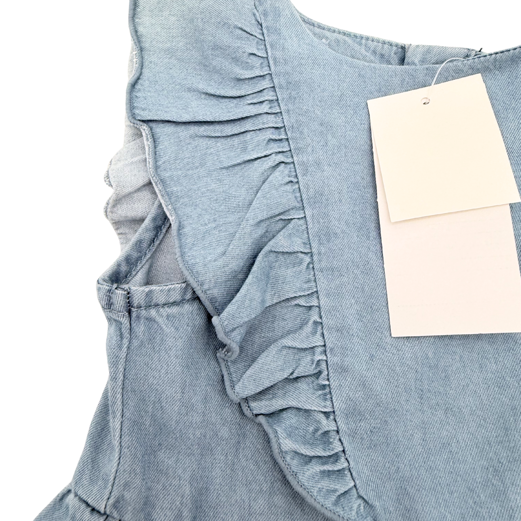 Robe en jean à volants avec bloomer — 18 mois