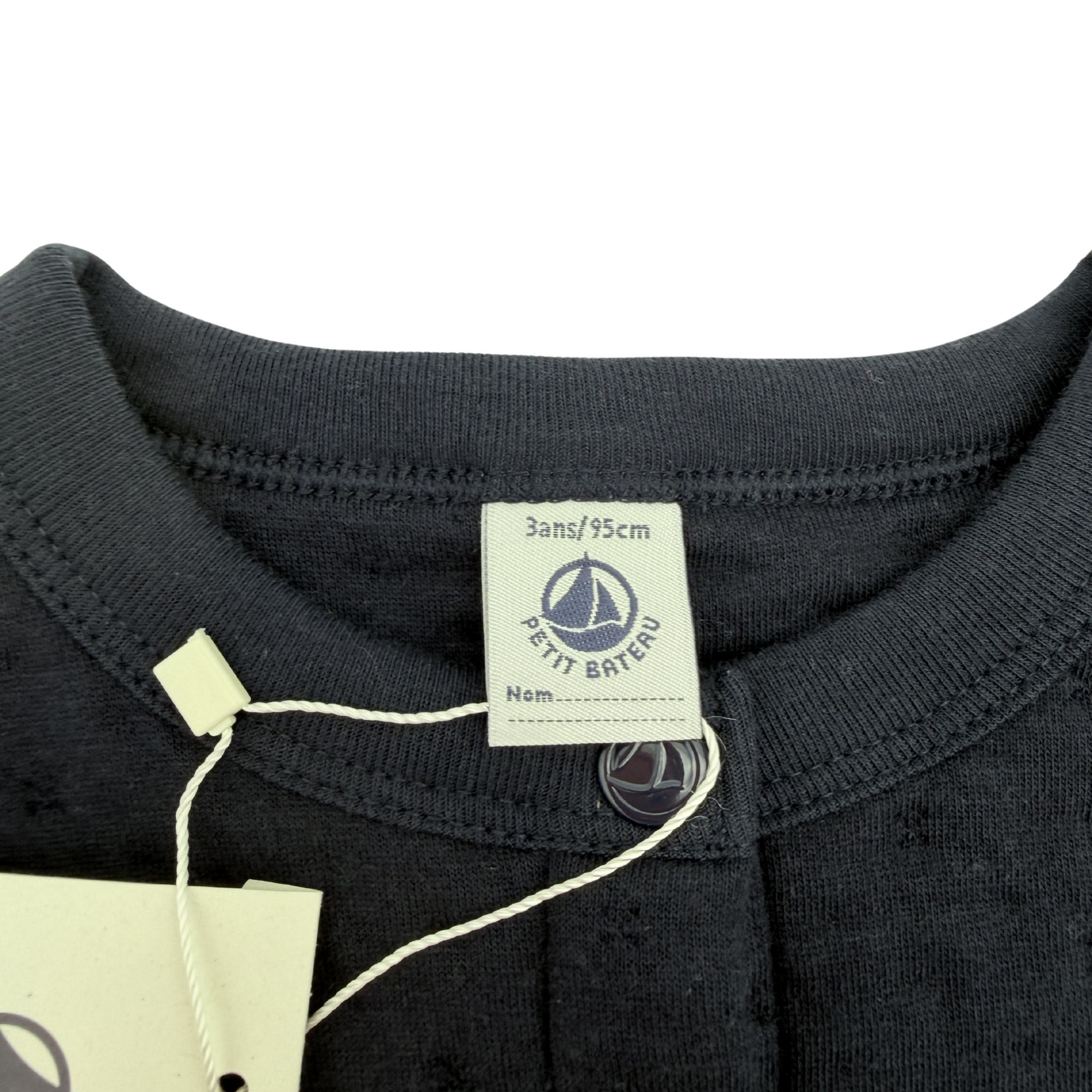 Gilet bébé maille bleu marine — 3 ans
