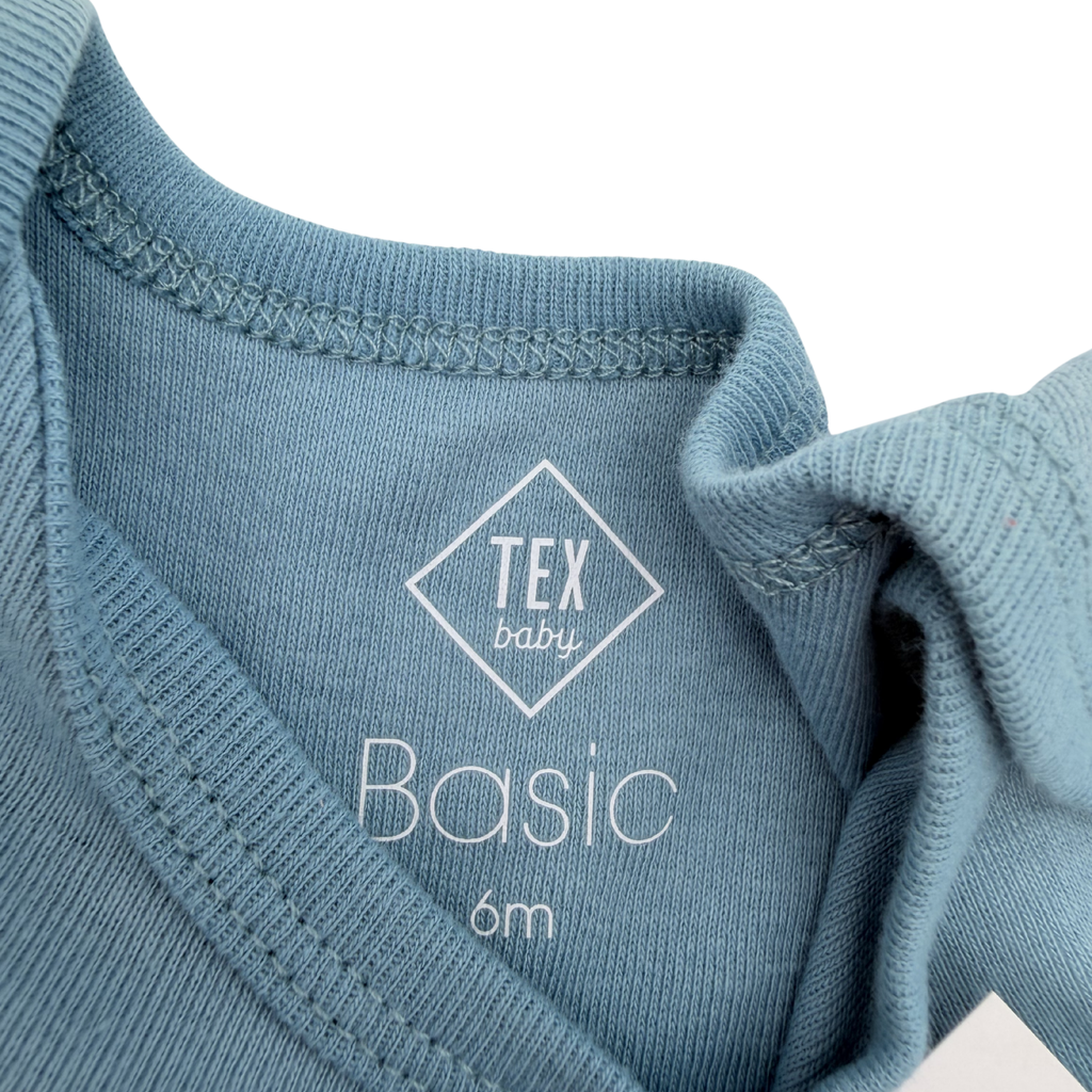 Body manches courtes bleu pétrole — 6 mois