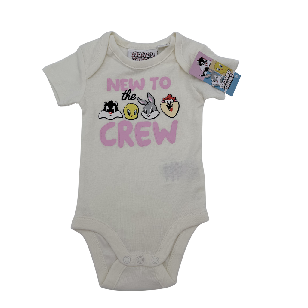 Body bébé Looney Tunes “New to the Crew” — 2-6 mois