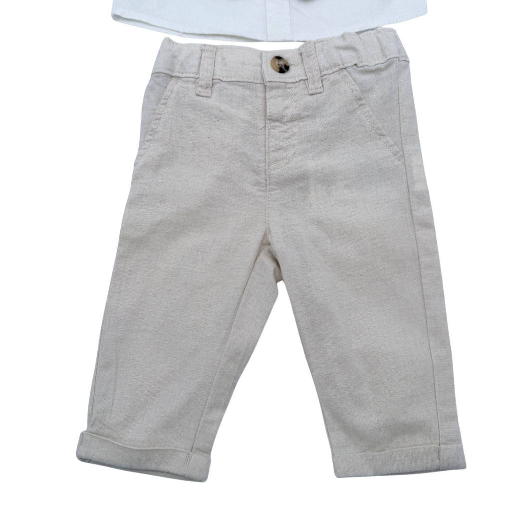 Ensemble de cérémonie 4 pièces beige - 3 mois
