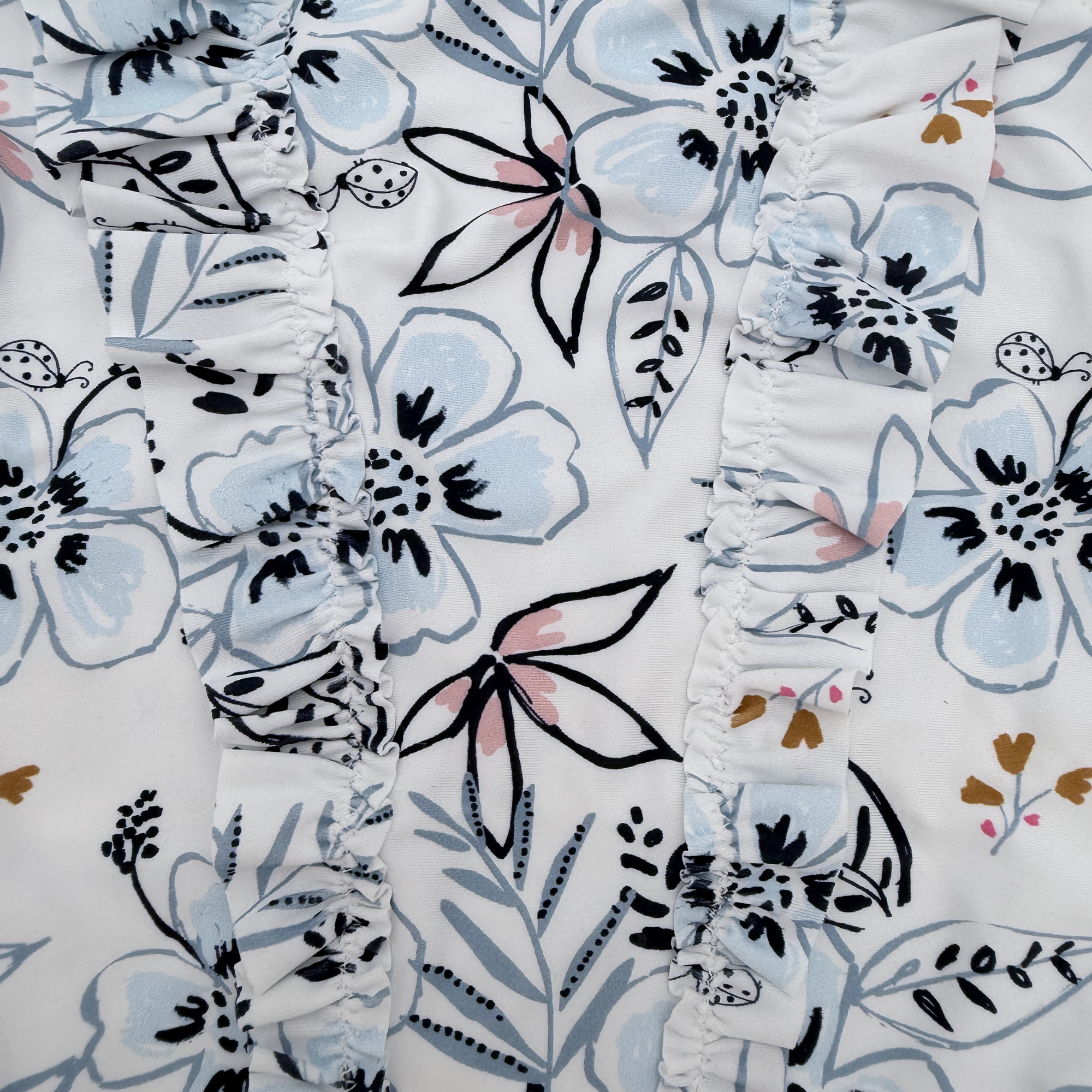 Maillot de bain fleuri à volants — 12 mois