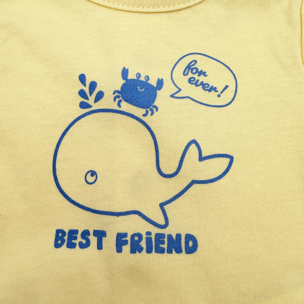 Pyjama jaune pâle « Best Friend » — 1 mois