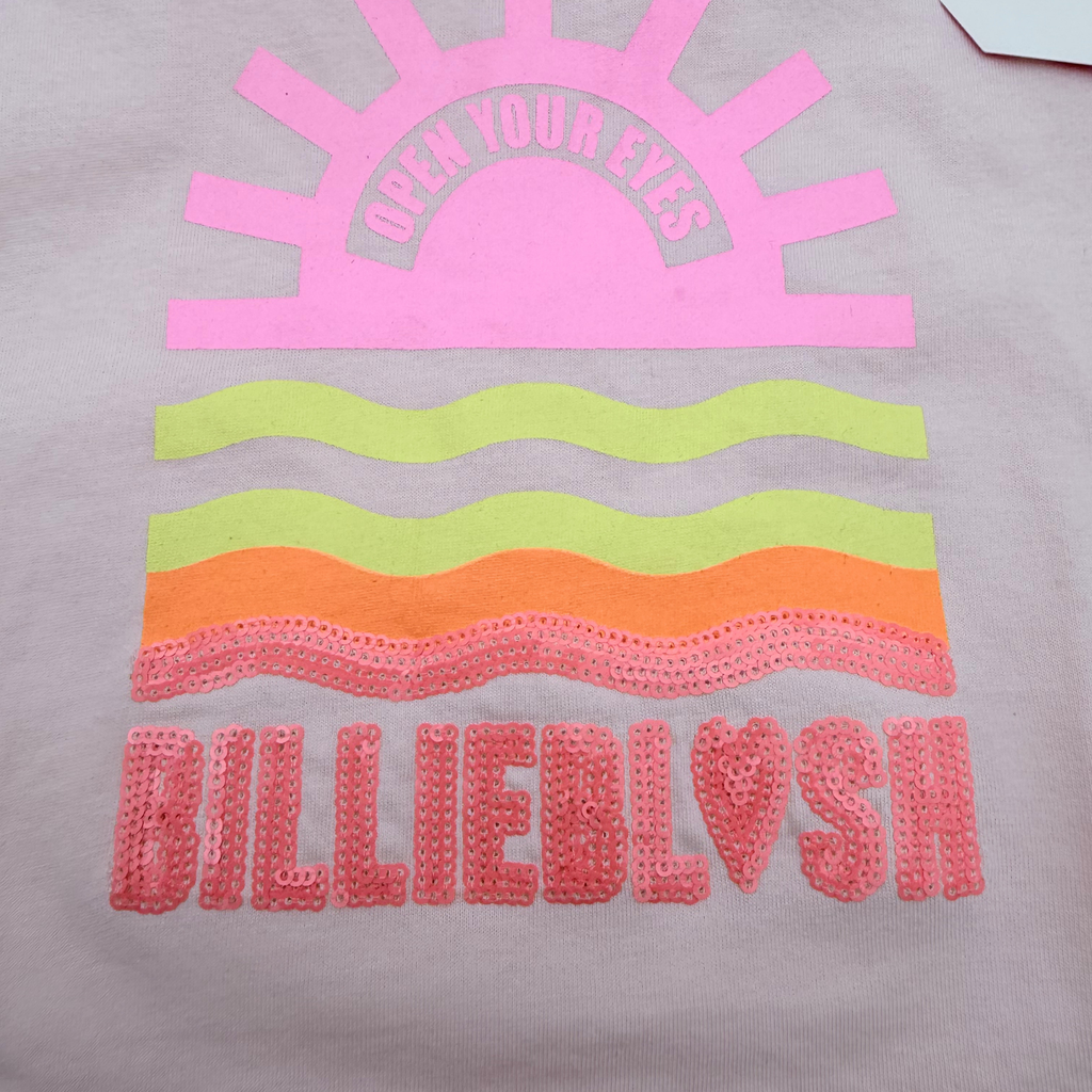 T-shirt fille rose pastel imprimé multicolore - 4 ans