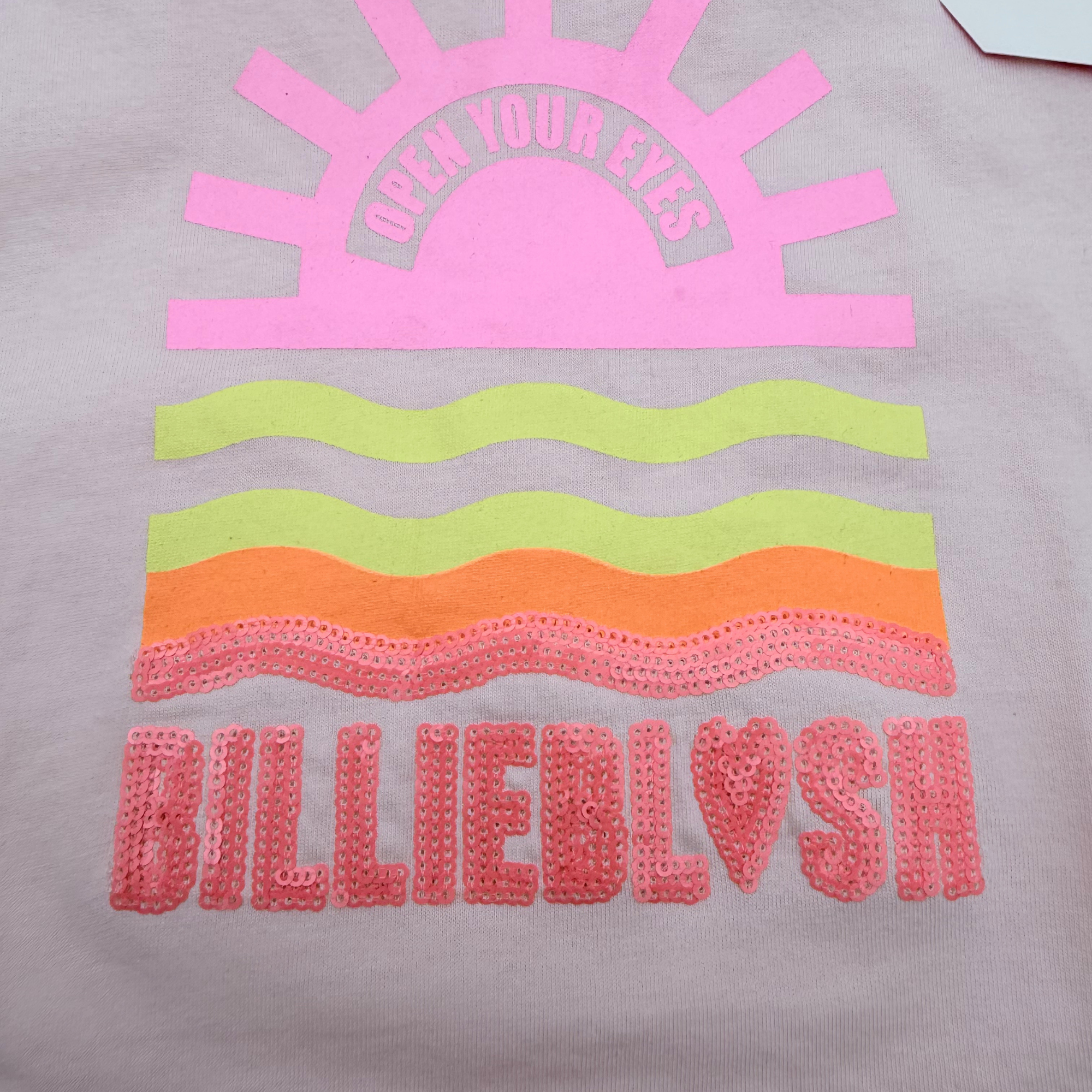 T-shirt fille rose pastel imprimé multicolore - 4 ans