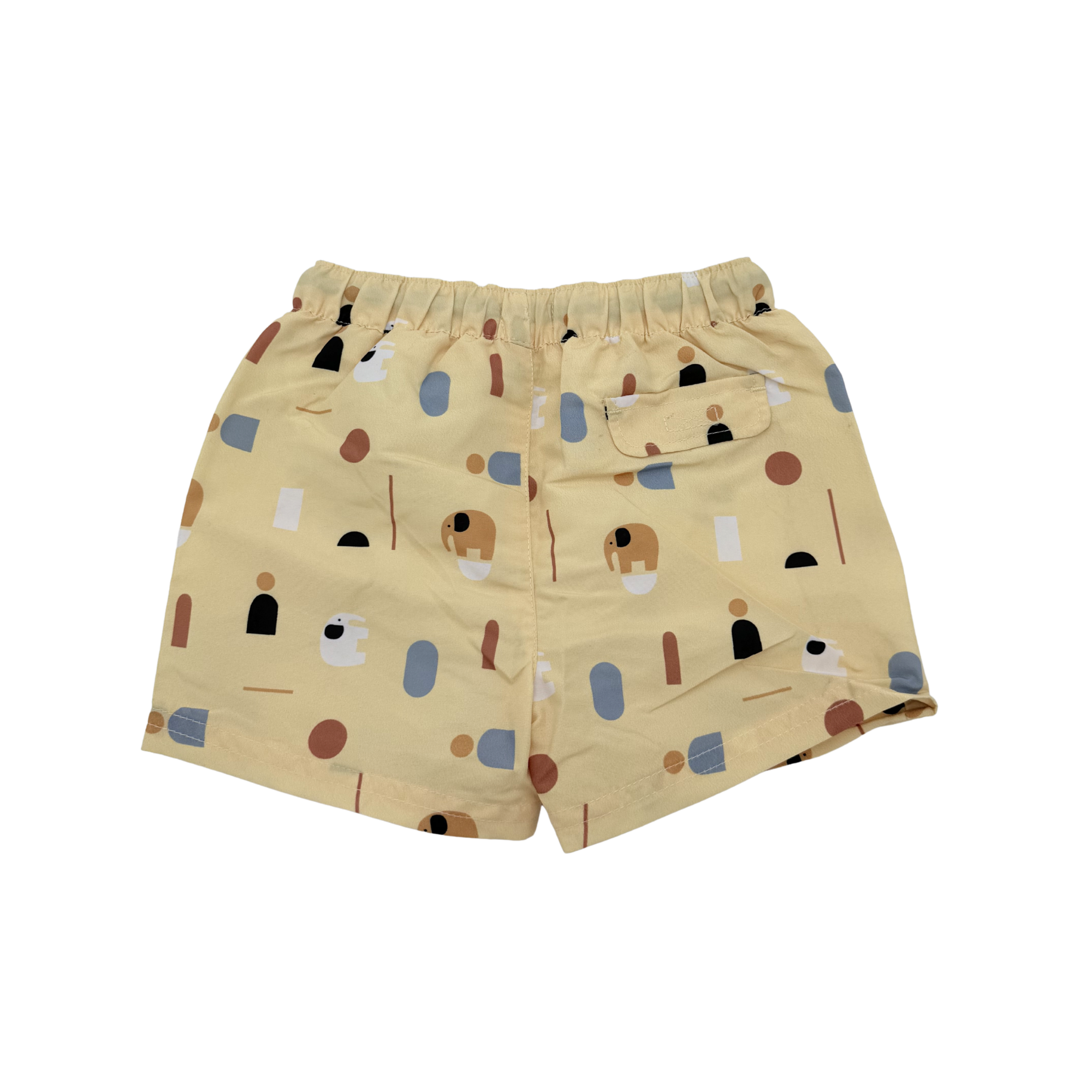 Short de bain jaune imprimé — 18 mois