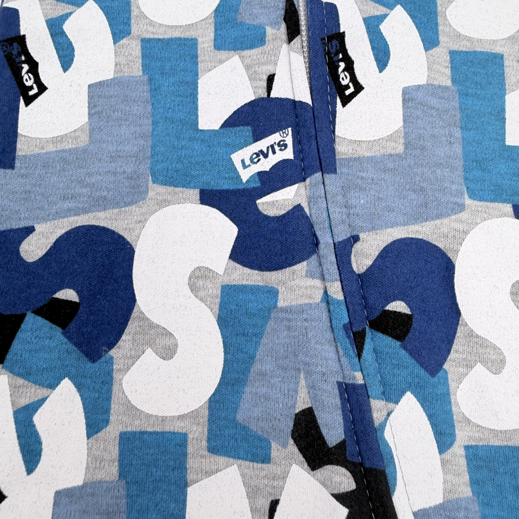 Pyjama bébé Levi’s bleu imprimé logo — 9 mois
