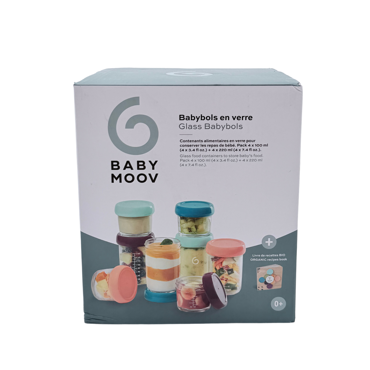 Lot de 8 pots de conservation en verre avec livret de recettes