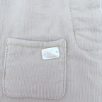 Salopette bébé beige en velours côtelé - 3 mois
