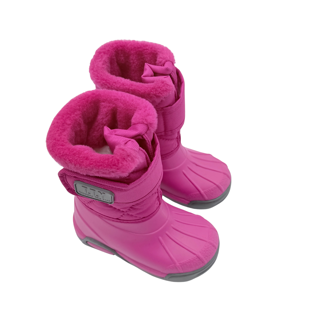 Bottes de neige enfant roses fourrées - 24