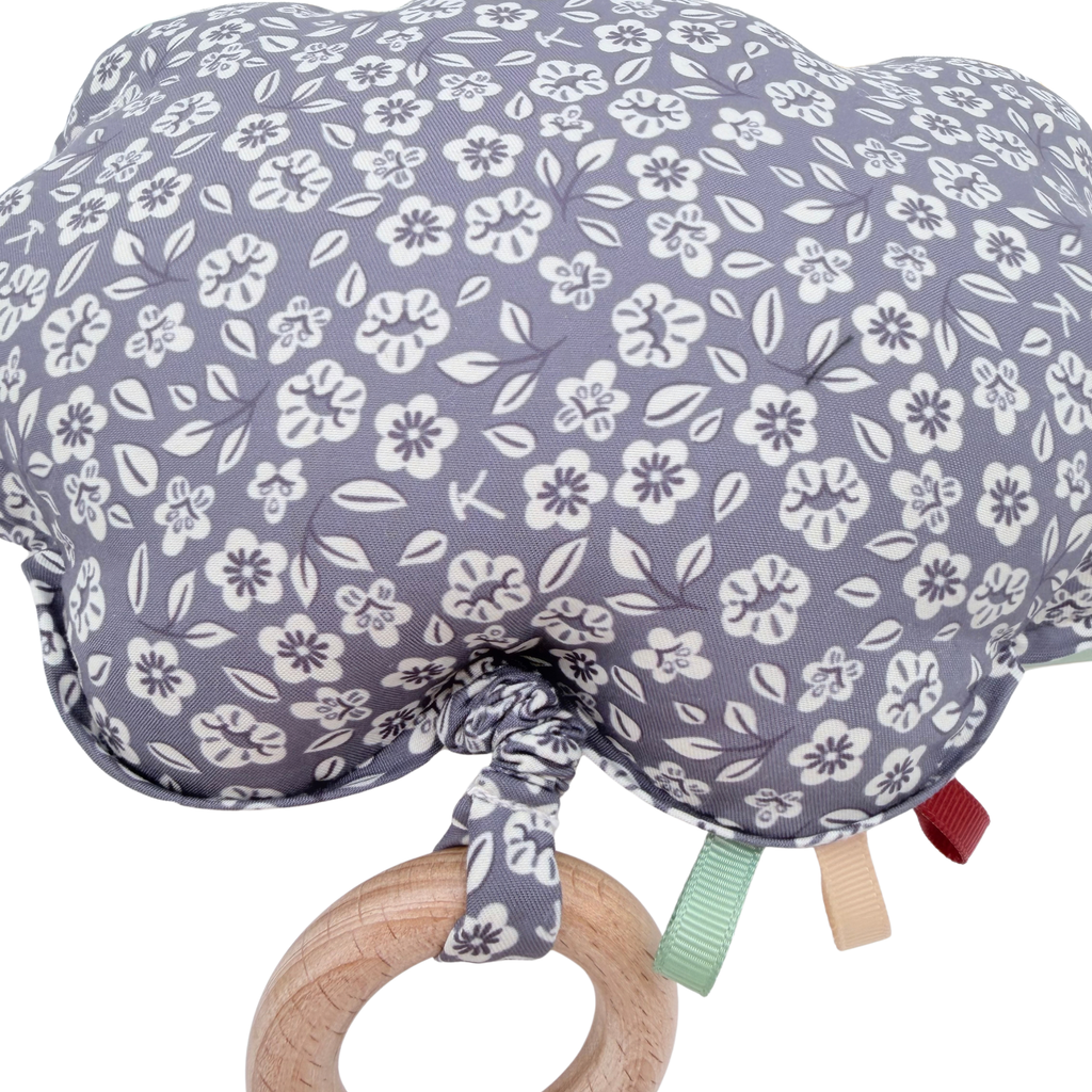 Boîte à musique en tissu nuage fleuri
