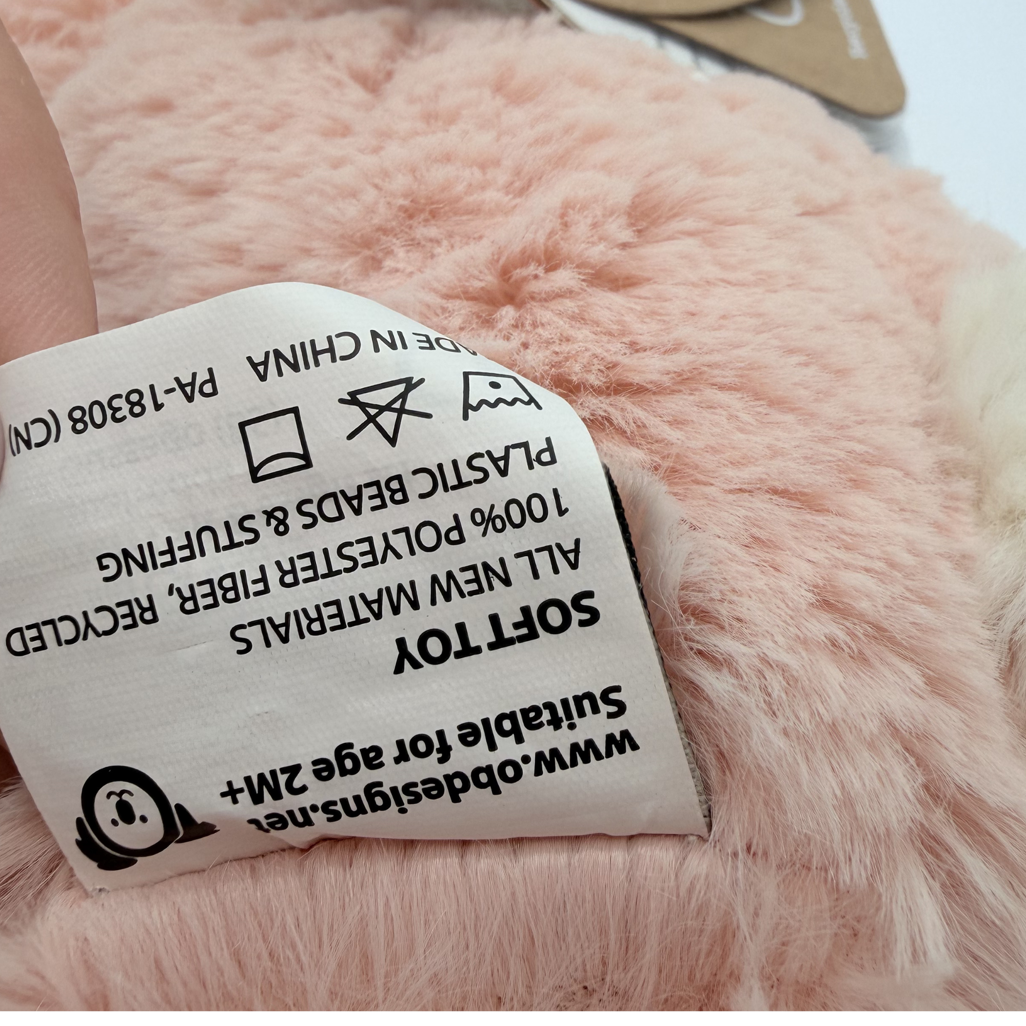 Peluche lapin ultra douce rose — 40 cm