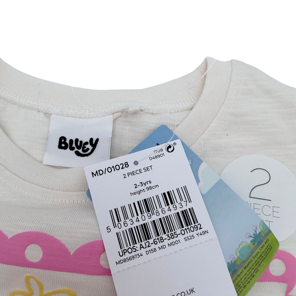 Ensemble fille t-shirt Bluey et pantalon évasé bleu - 2-3 ans