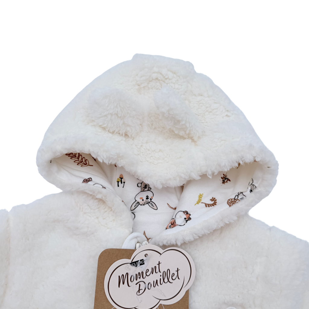 Veste écrue en sherpa - 9 mois