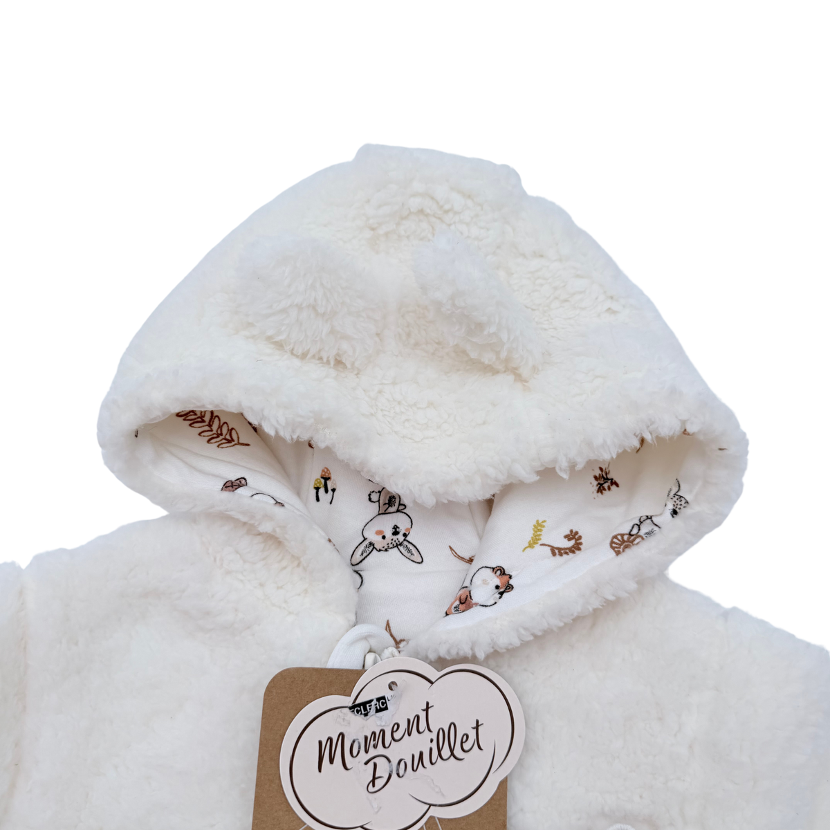 Veste écrue en sherpa - 9 mois