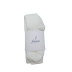 Collant enfant blanc en maille côtelée - 21-22