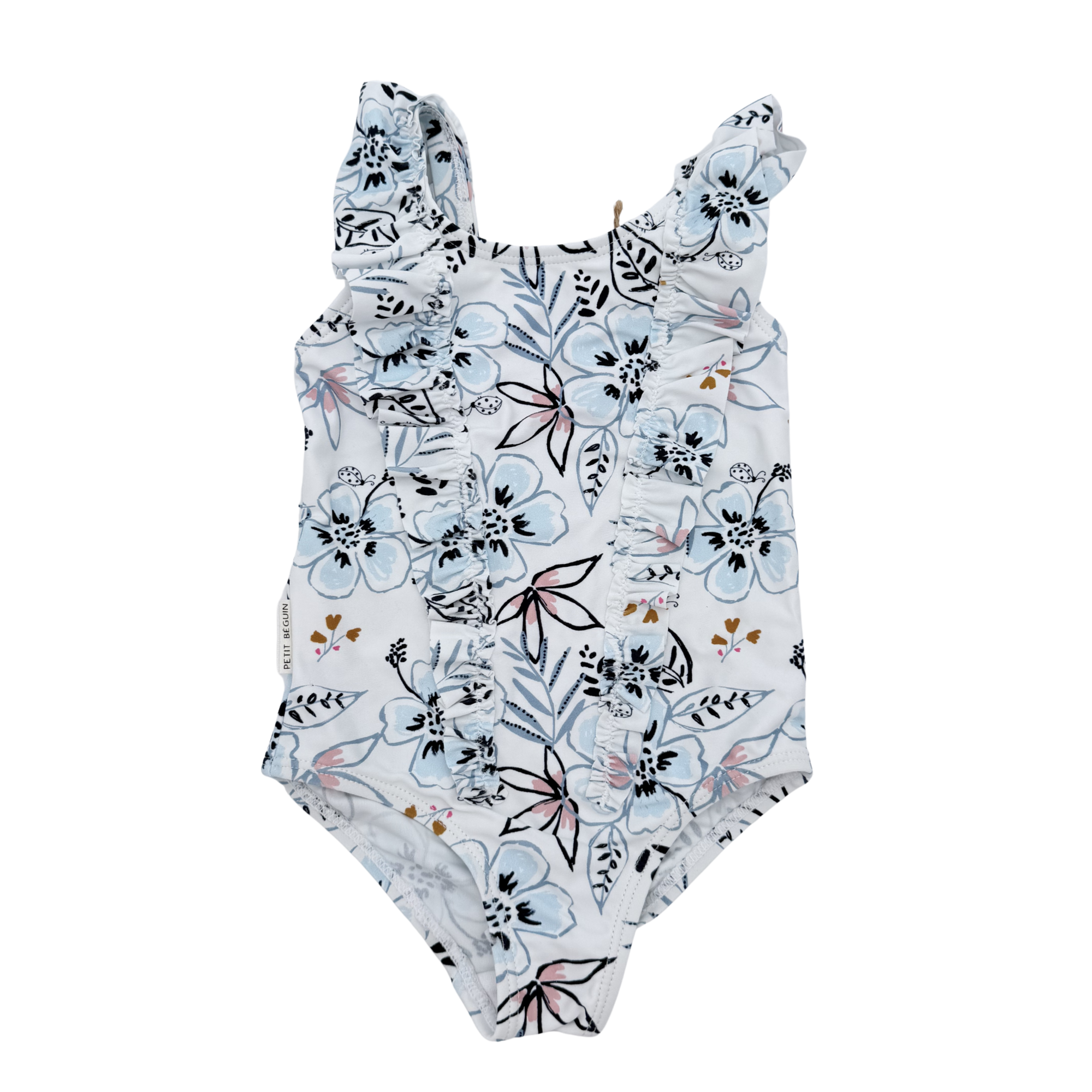 Maillot de bain fleuri à volants — 12 mois