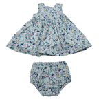 Robe fleurie verte et bleue — 24 mois