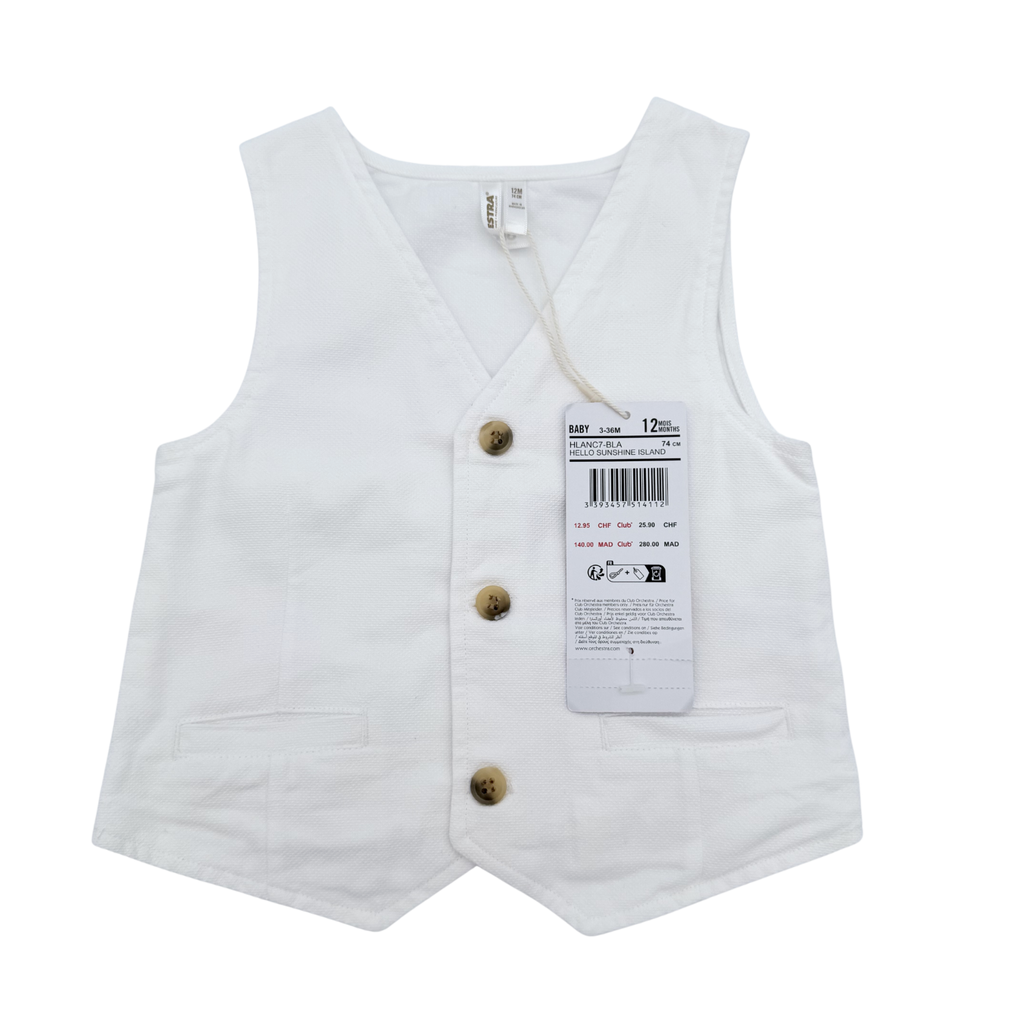 Gilet de costume blanc — 12 mois