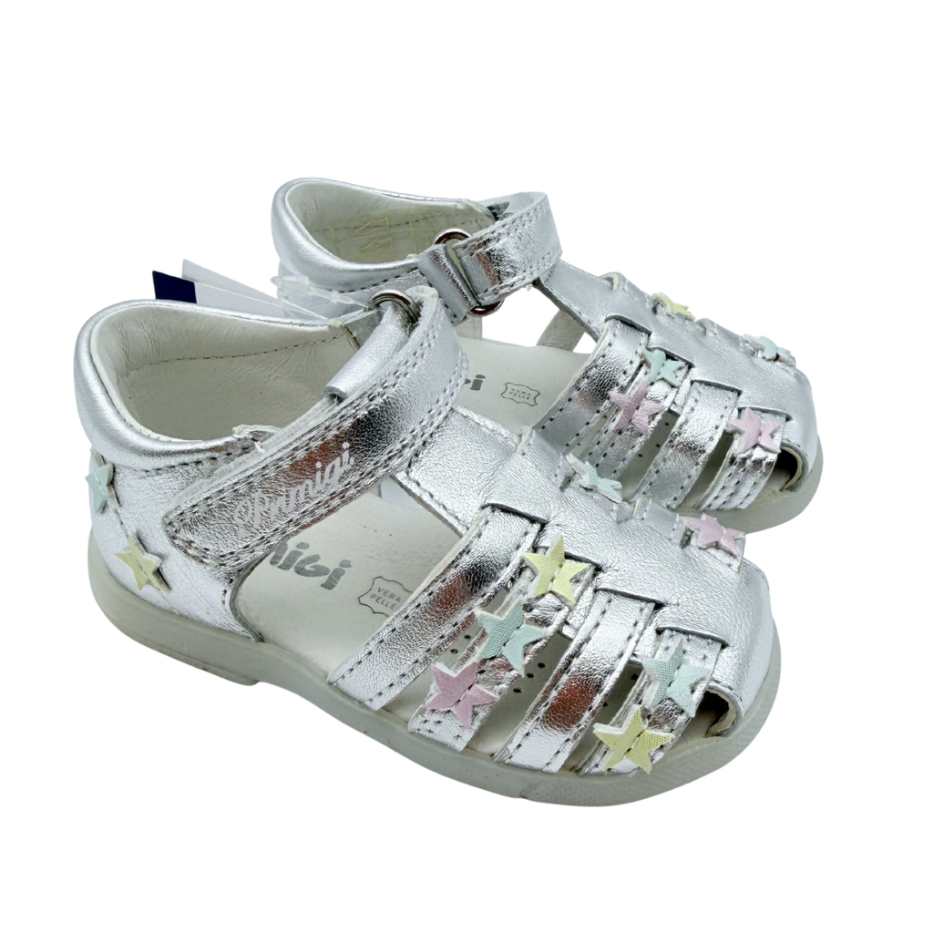 Sandales argentées à étoiles multicolores – 19