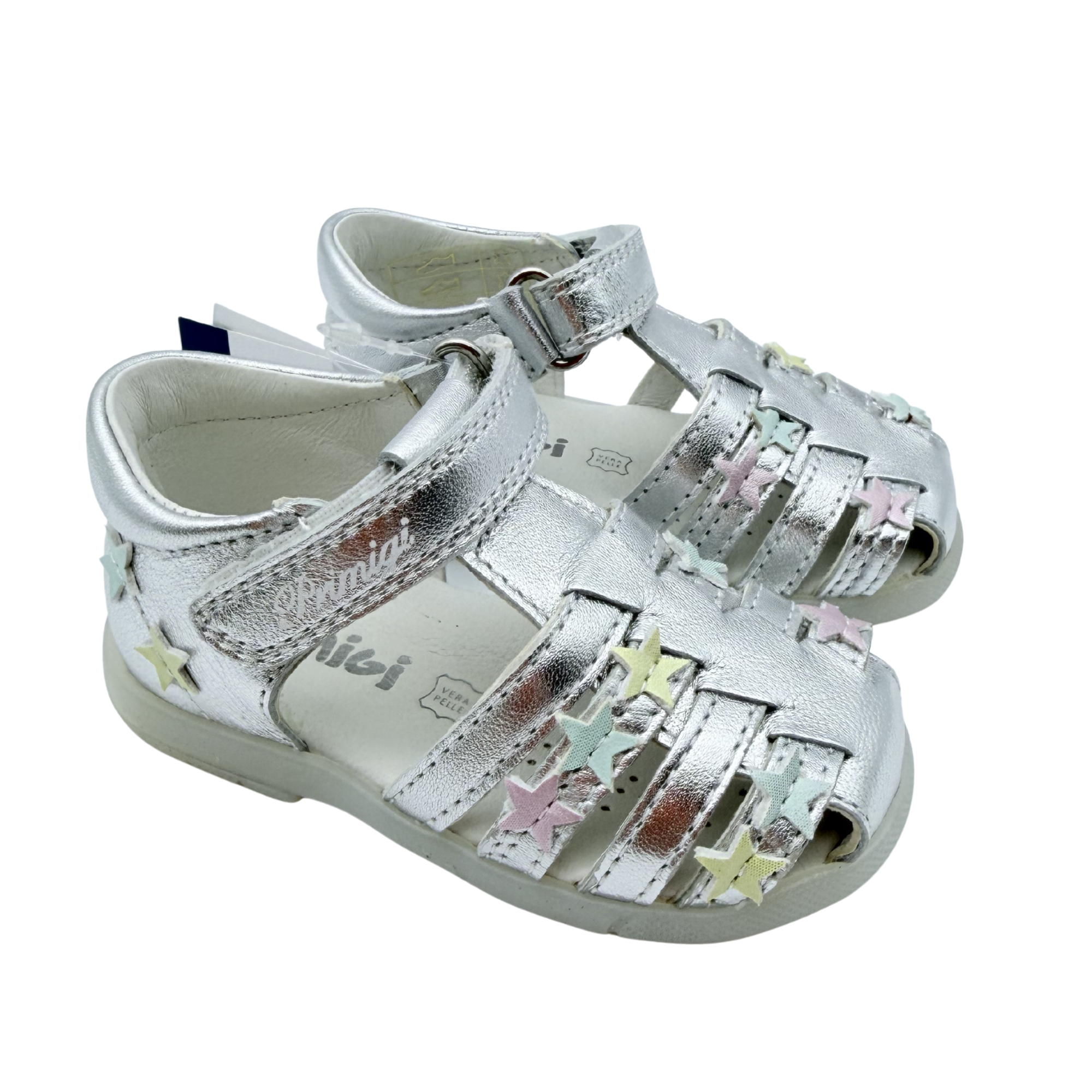 Sandales argentées à étoiles multicolores – 19