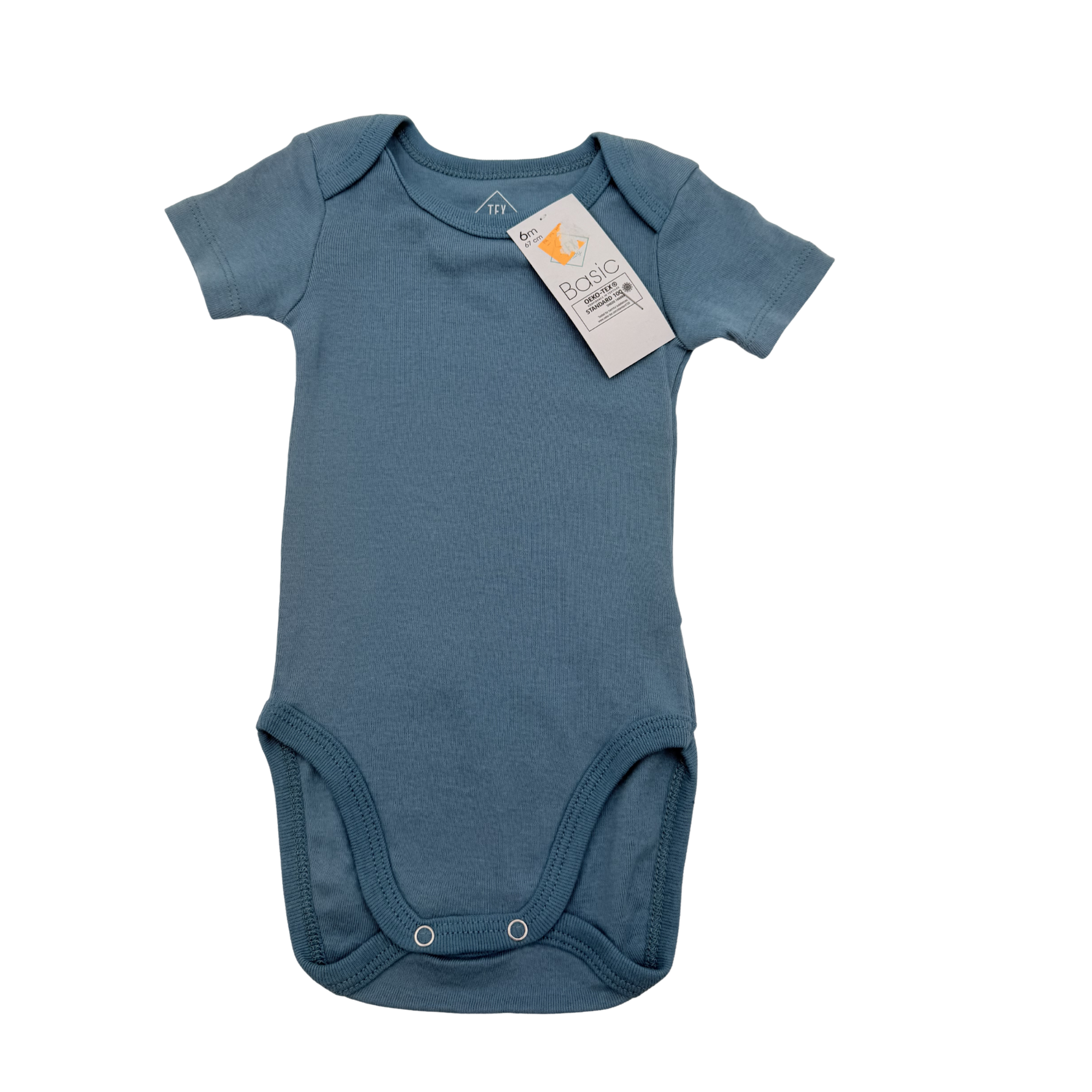 Body manches courtes bleu pétrole — 6 mois