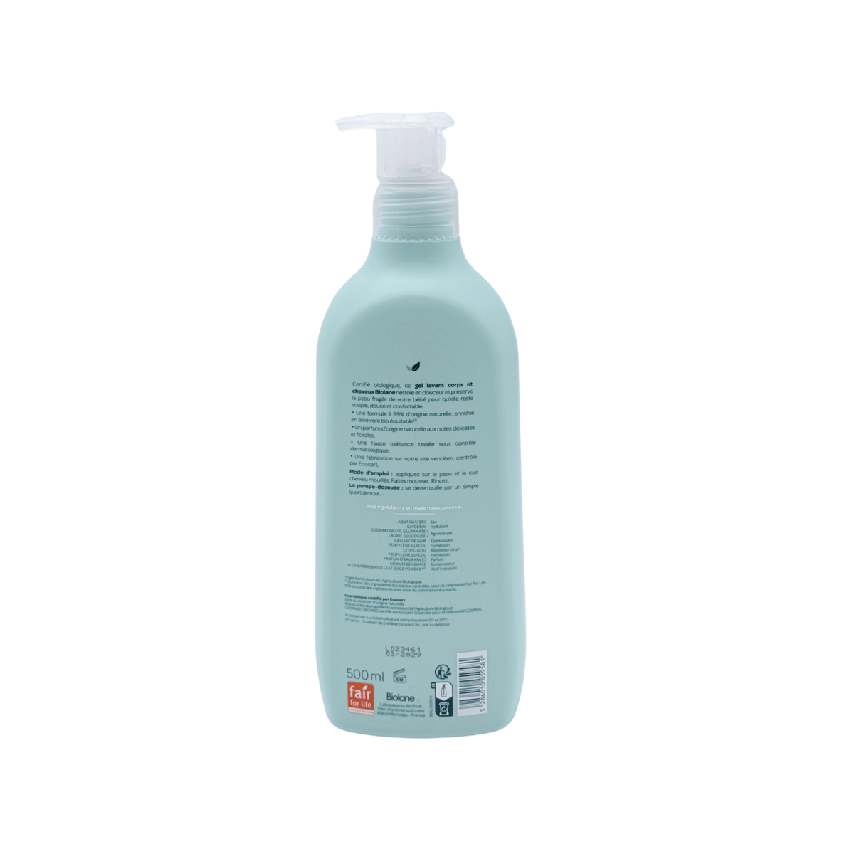 Gel lavant corps & cheveux bio — 500 ml
