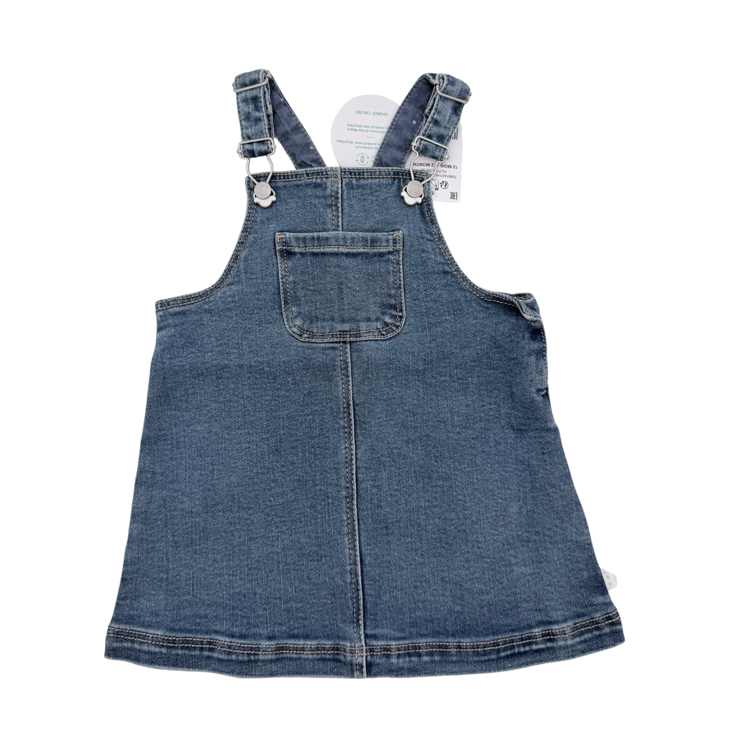 Robe salopette en jean — 12 mois