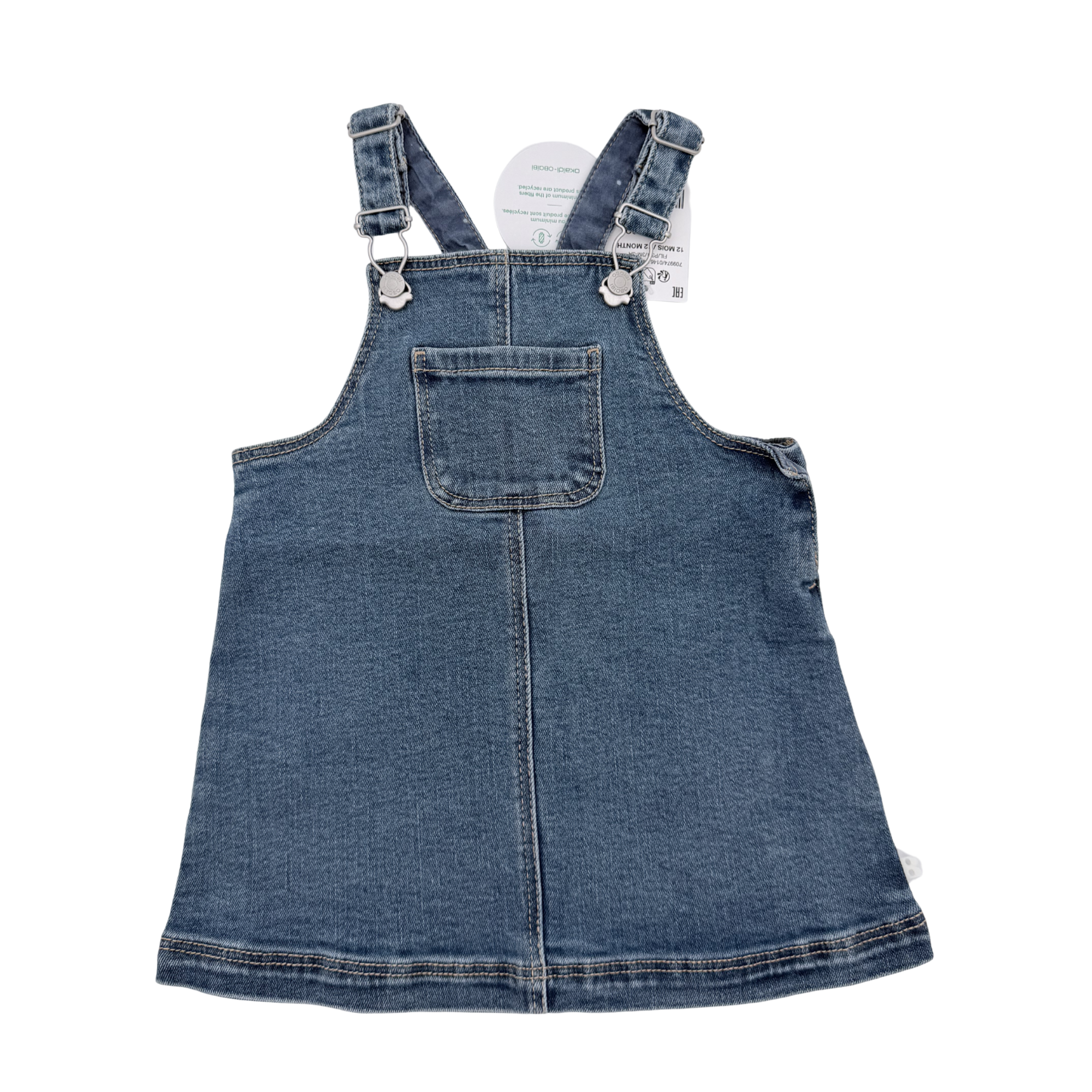 Robe salopette en jean — 12 mois