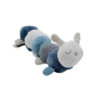Peluche hochet chenille bleue