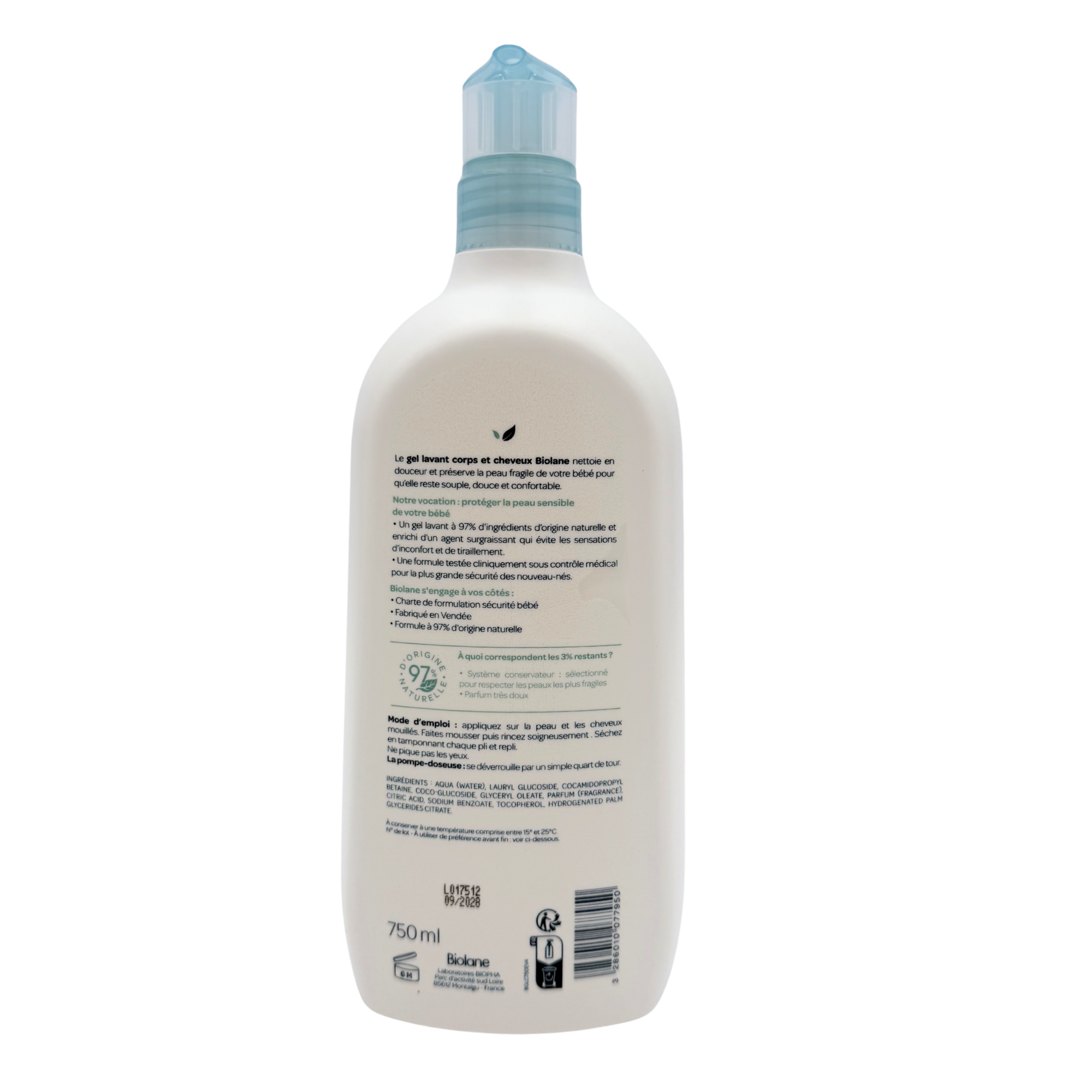 Gel lavant corps & cheveux — 750 ml