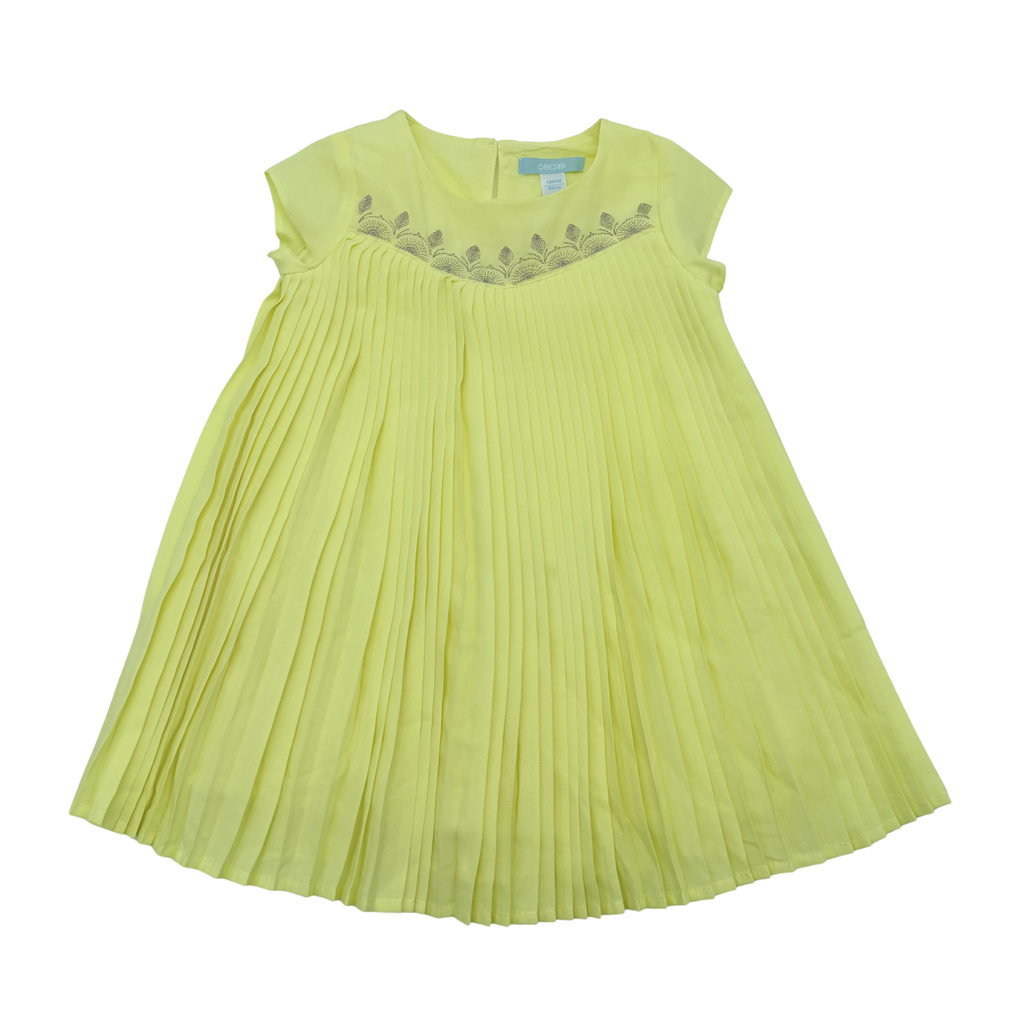 Robe plissée jaune — 18 mois