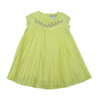 Robe plissée jaune — 18 mois