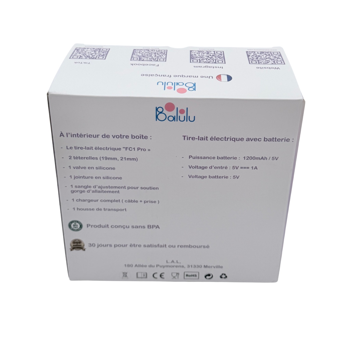 Tire-lait portable mains libres FinConfort PRO