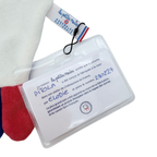 Doudou lapin Pitola tricolore bleu blanc rouge