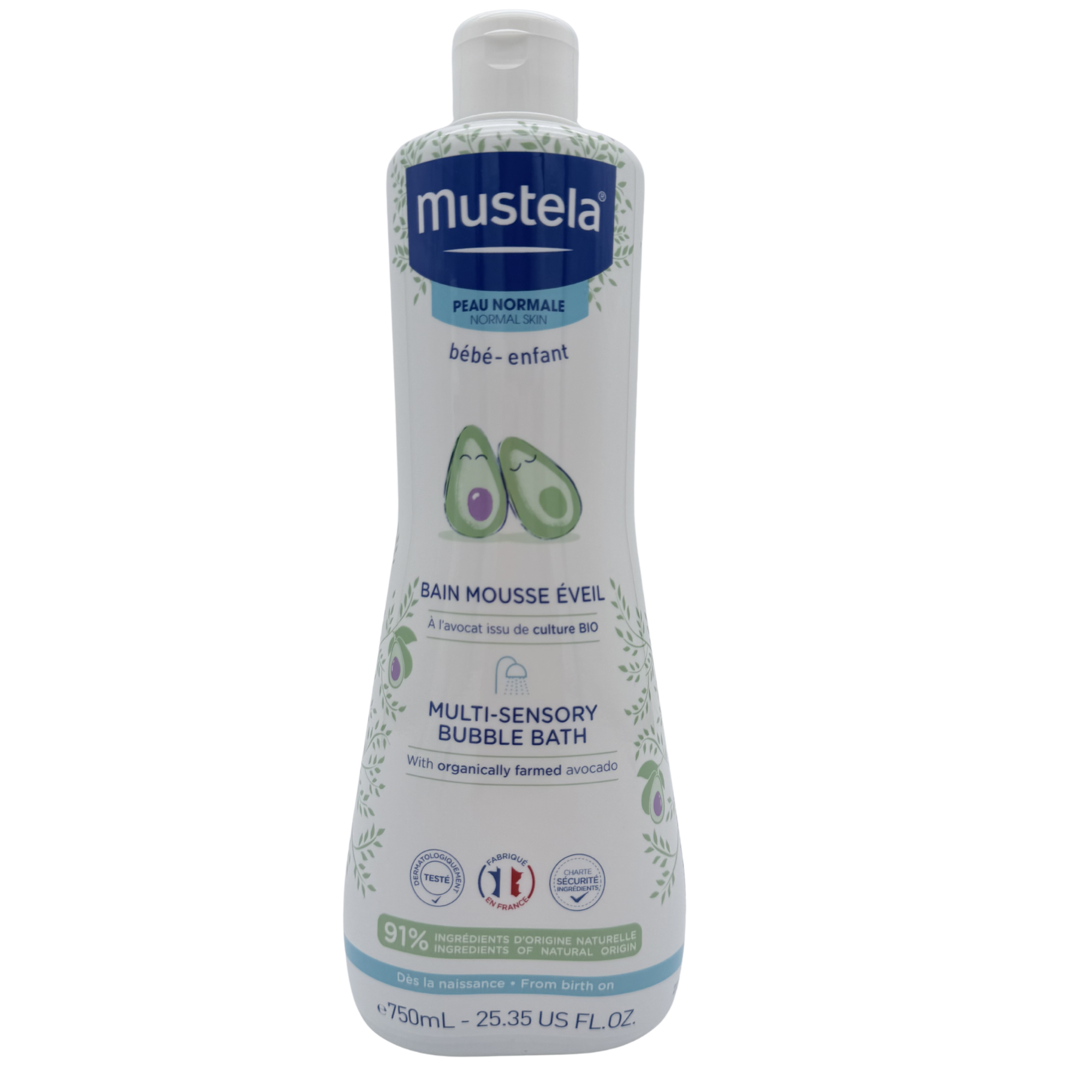 Bain moussant éveil à l'avocat bio — 750 ml