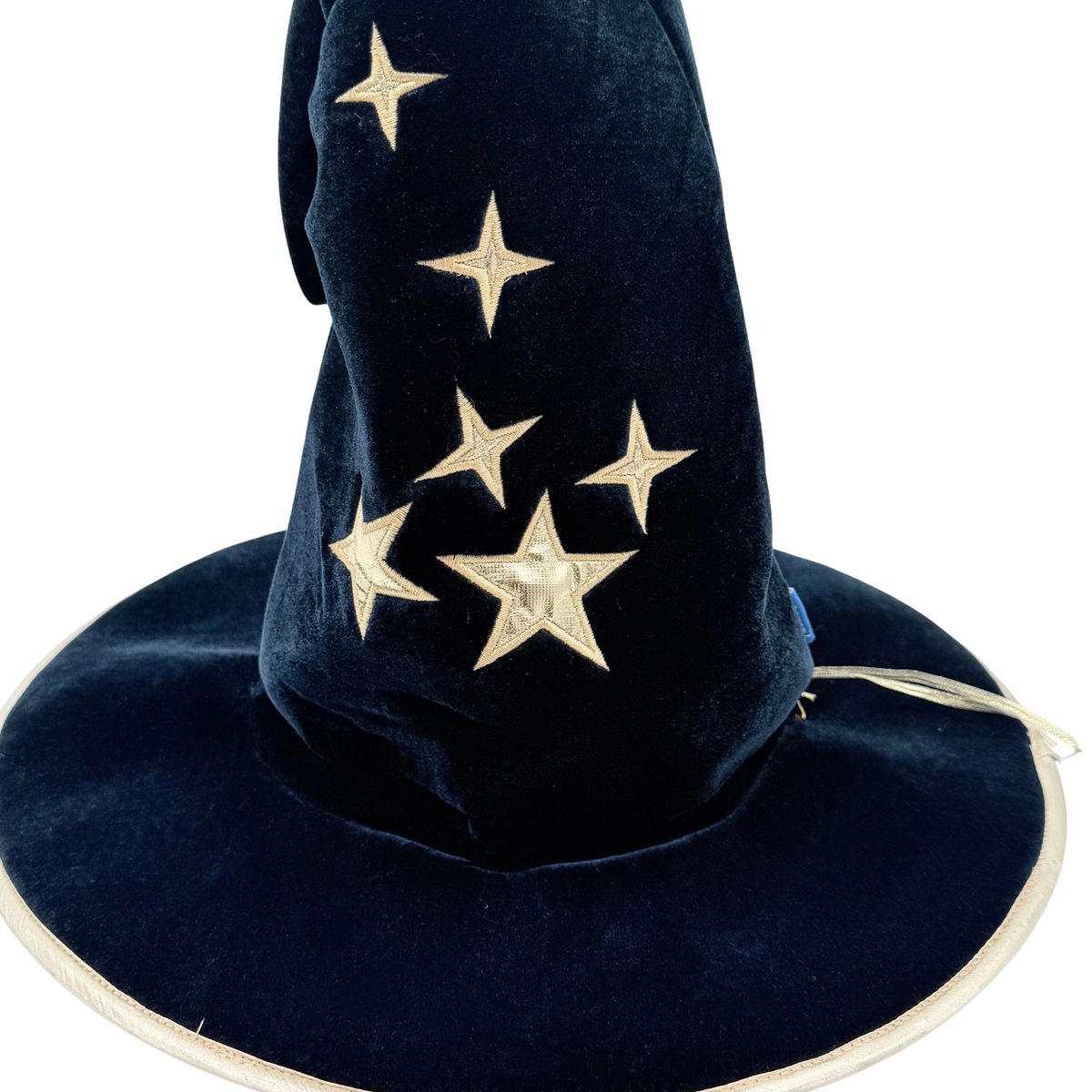 Chapeau de magicien bleu marine à étoiles dorées - 4-6 ans