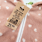 Combinaison pilote bébé marron à pois écrus et capuche animal - 1 mois
