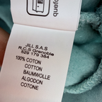 Sweat zippé à capuche vert d’eau imprimé — 6 mois