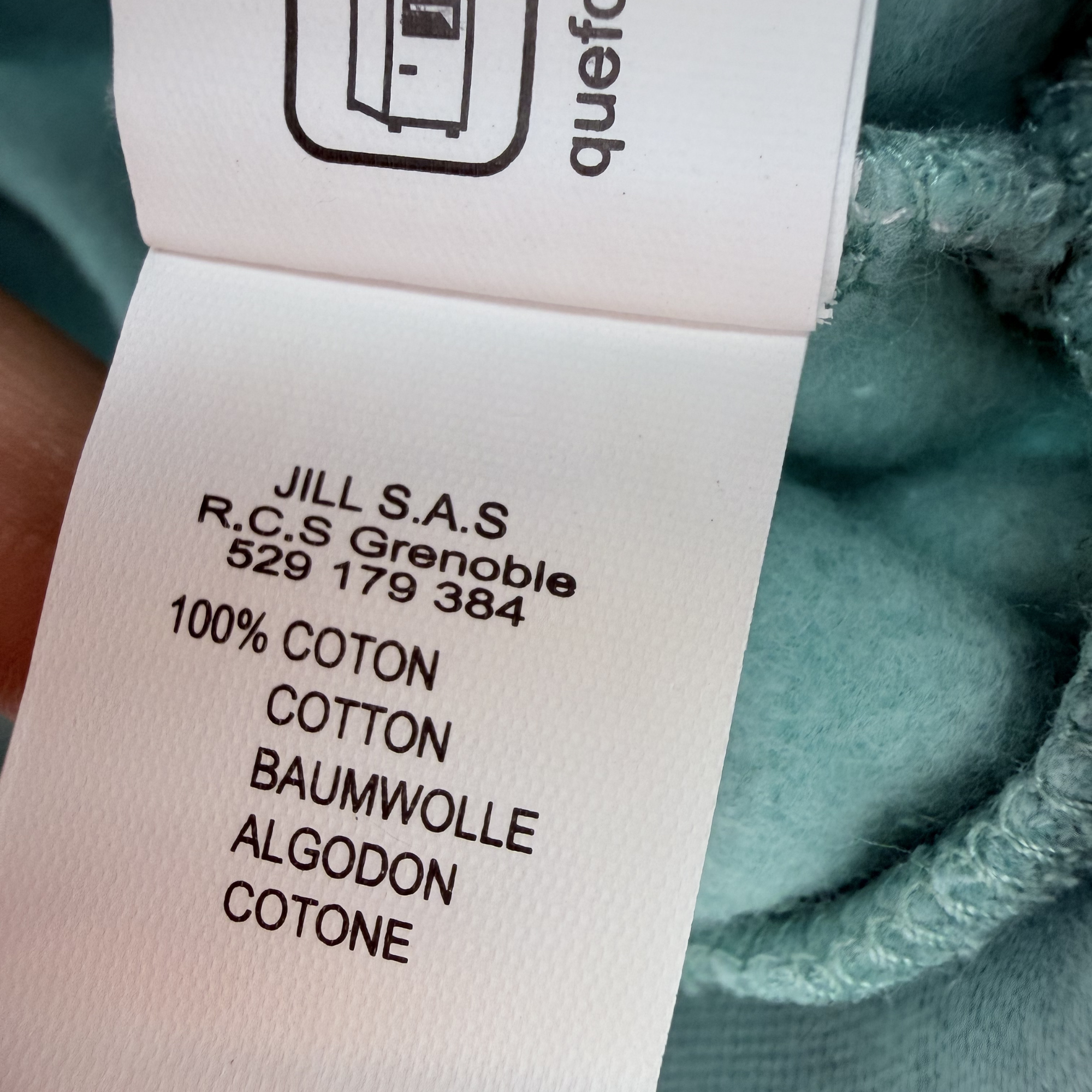 Sweat zippé à capuche vert d’eau imprimé — 6 mois