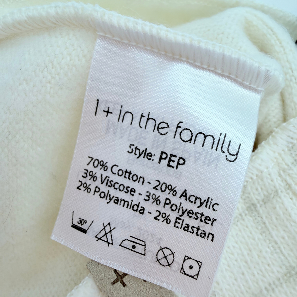 Bonnet bébé écru à carreaux en maille – 0-3 mois